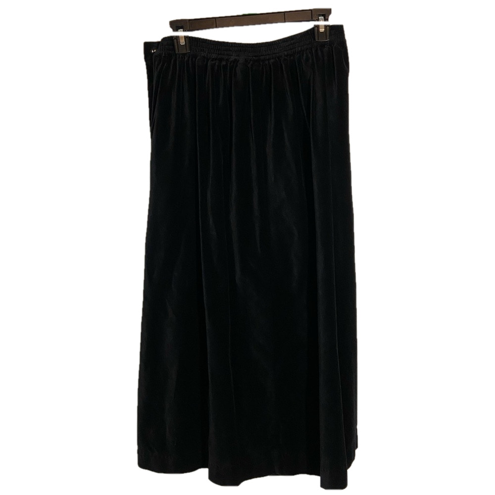 The Bay KARI Velvet Skirt Size M MIDI 2 Side Pockets Cotton /Rayon